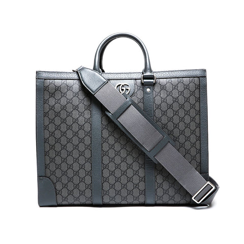 GUCCI Ophidia PVC GG Supreme Large Tote Handbag gray WS22170