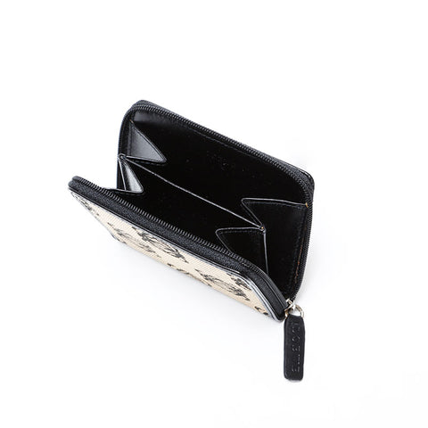 LOEWE Jacquard Canvas Anagram Card Case Compact Wallet Coin case Brown WS22173