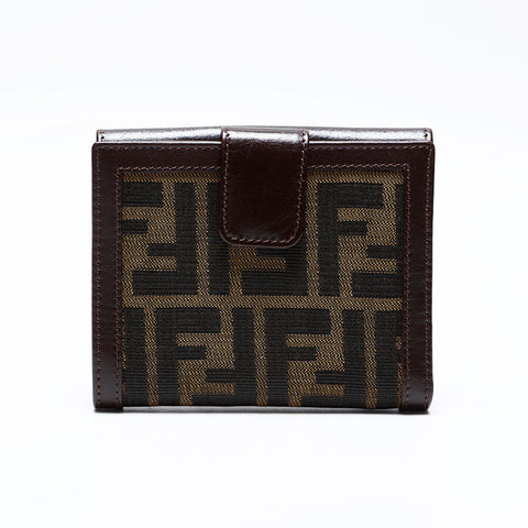 FENDI Zucca canvas Bifold Wallet Brown WS22175