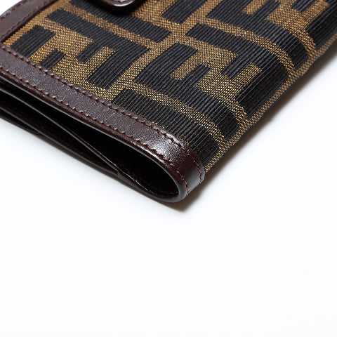 FENDI Zucca canvas Bifold Wallet Brown WS22175
