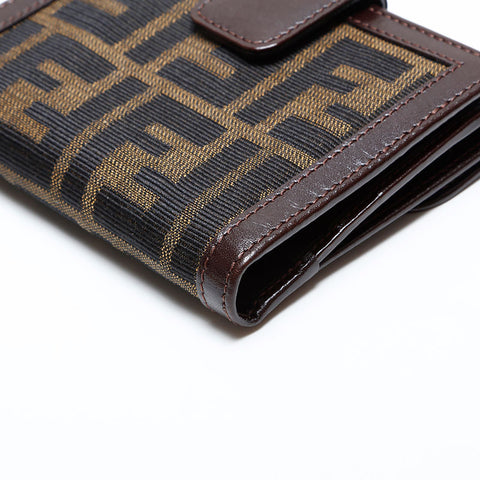 FENDI Zucca canvas Bifold Wallet Brown WS22175