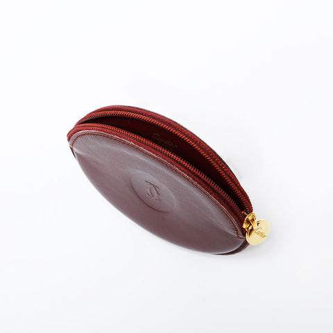 CARTIER Must Do Leather Coin case Red WS22176