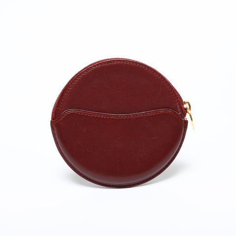 CARTIER Must Do Leather Coin case Red WS22176