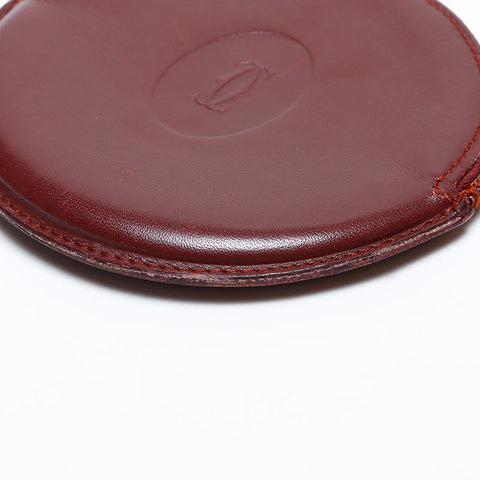 CARTIER Must Do Leather Coin case Red WS22176