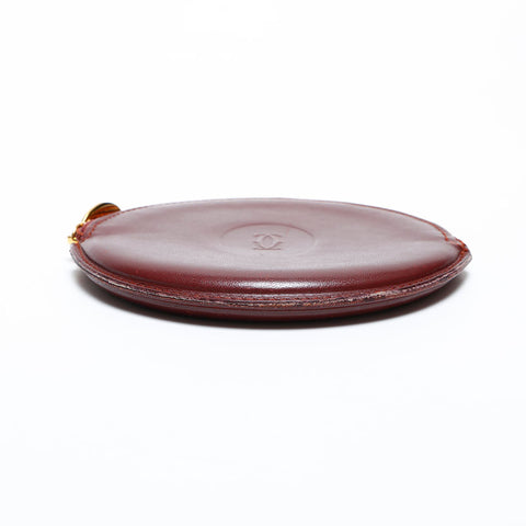 CARTIER Must Do Leather Coin case Red WS22176
