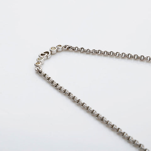 クリスチャンディオール Christian Dior CDロゴ ラインストーン ネックレス シルバー WS22178