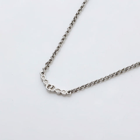 クリスチャンディオール Christian Dior CDロゴ ラインストーン ネックレス シルバー WS22178
