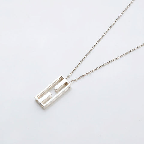 HERMES logo Necklace Silver WS22182