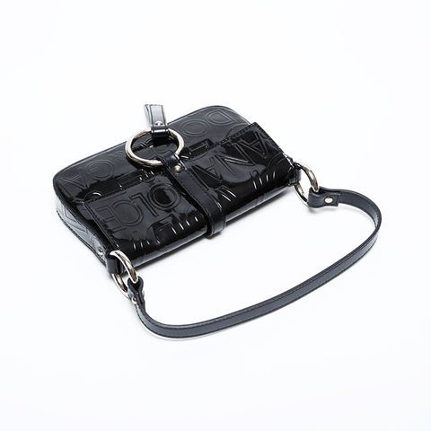 Dolce＆Gabbana漆皮徽标袋手提包黑色WS22183