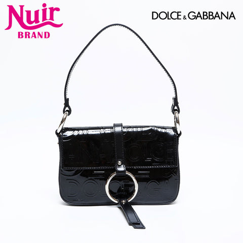 Dolce＆Gabbana漆皮徽标袋手提包黑色WS22183
