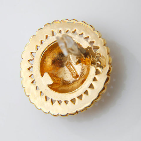 CHANEL Large Round COCO Mark Earring gold WS22188