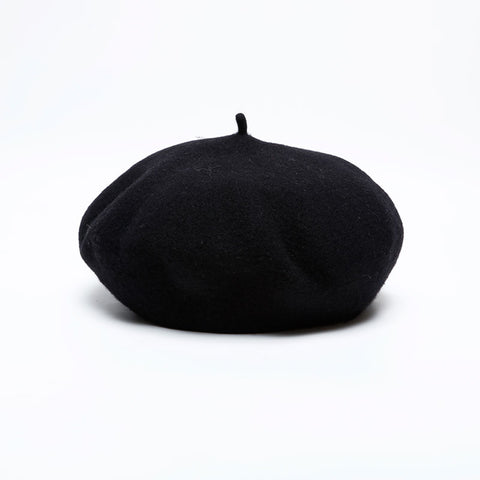 CHANEL COCO Mark 98P Wool 1998 beret black WS22194