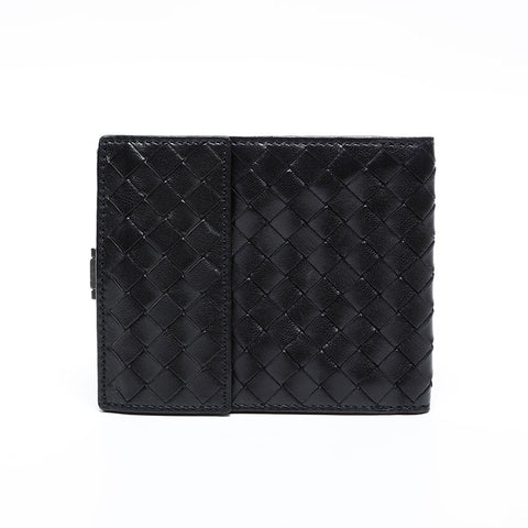 BOTTEGA VENETA INTRECCIATO leather Bifold Wallet black WS 22200