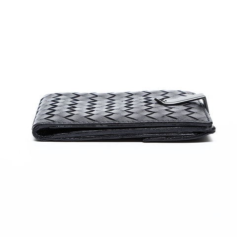 BOTTEGA VENETA INTRECCIATO leather Bifold Wallet black WS 22200