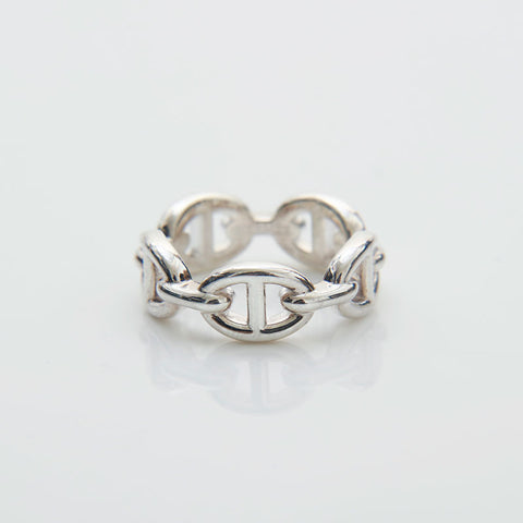 HERMES 925 Chaine d'Ancre Shine 51 2023 Bague Argent WS22201