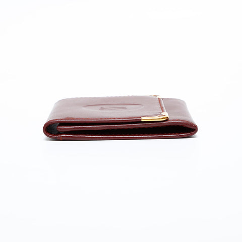 CARTIER Leather Mustodo Coin case Red WS22202