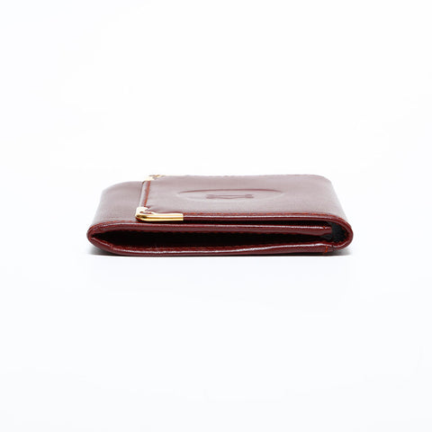 CARTIER Leather Mustodo Coin case Red WS22202