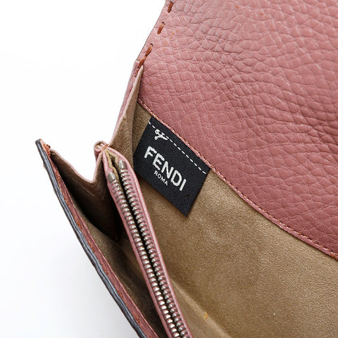 FENDI Celeria leather Bifold Wallet pink WS22203