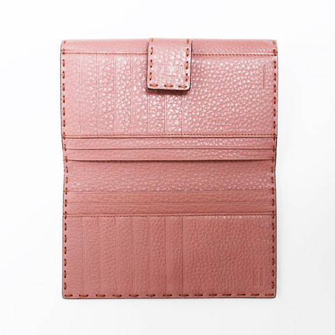 FENDI Celeria leather Bifold Wallet pink WS22203