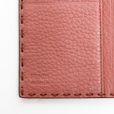 FENDI Celeria leather Bifold Wallet pink WS22203