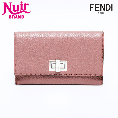 FENDI Celeria leather Bifold Wallet pink WS22203