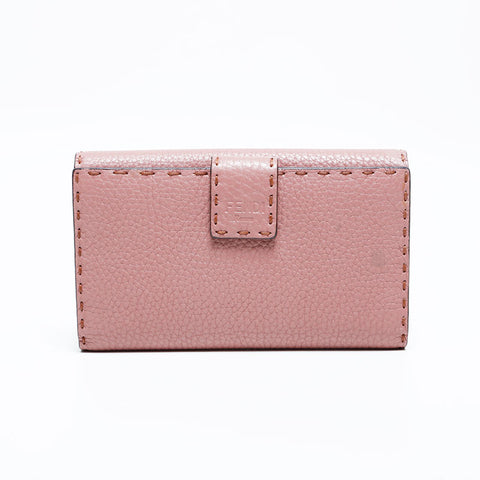 FENDI Celeria leather Bifold Wallet pink WS22203