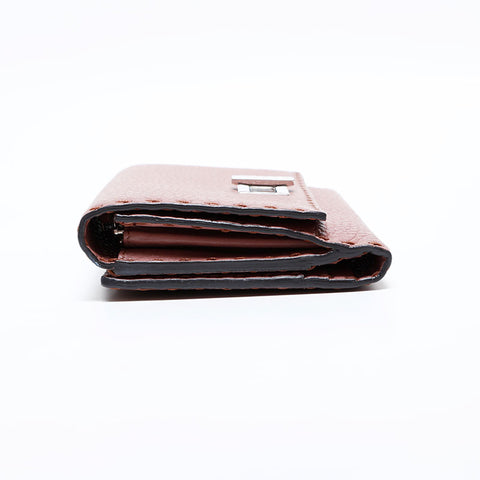 FENDI Celeria leather Bifold Wallet pink WS22203