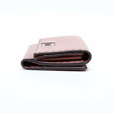 FENDI Celeria leather Bifold Wallet pink WS22203