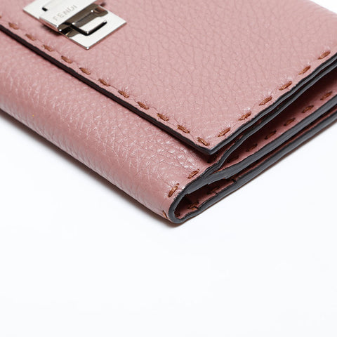 FENDI Celeria leather Bifold Wallet pink WS22203