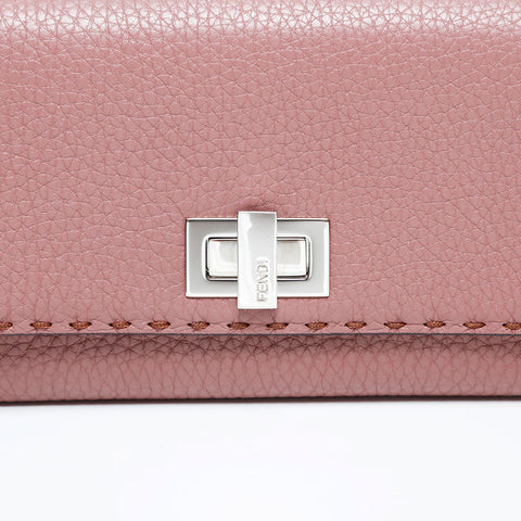 FENDI Celeria leather Bifold Wallet pink WS22203