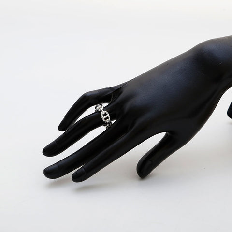 HERMES 925 Chaine d'Ancre Shine 52 2023 Ring Silver WS22204