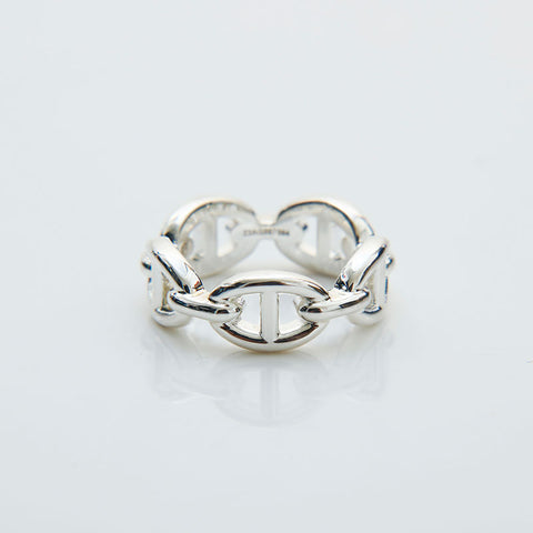 HERMES 925 Chaine d'Ancre Shine 52 2023 Ring Silver WS22204