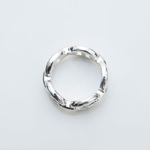 HERMES 925 Chaine d'Ancre Shine 52 2023 Ring Silver WS22204