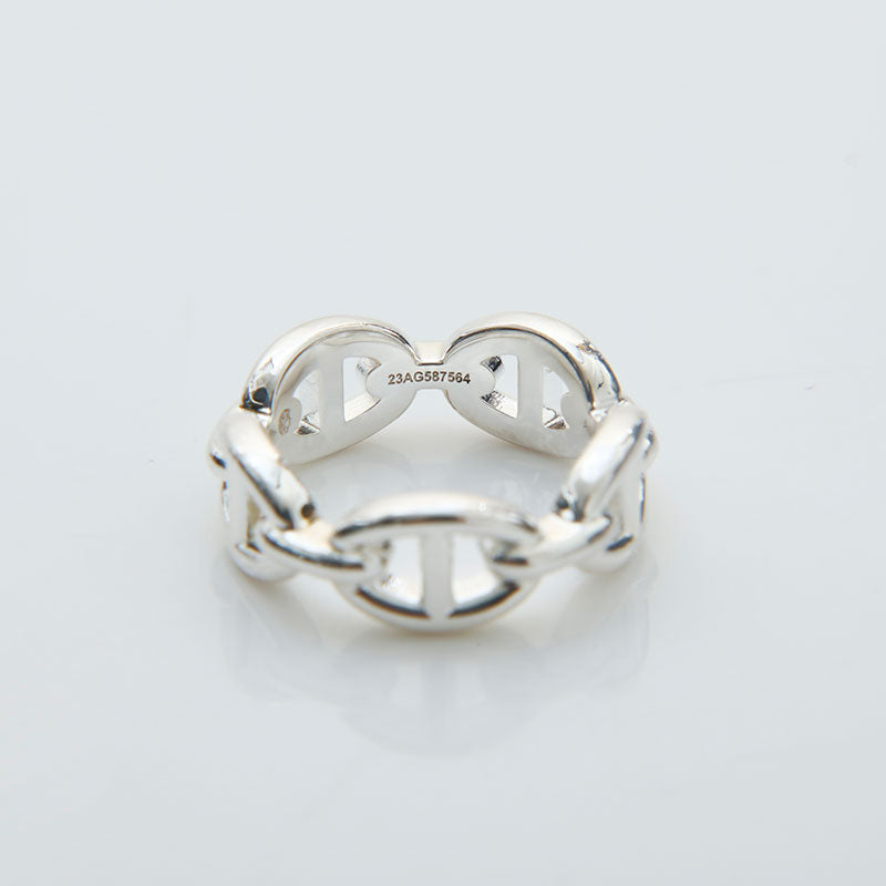 HERMES 925 Chaine d'Ancre Shine 52 2023 Ring Silver WS22204 – NUIR