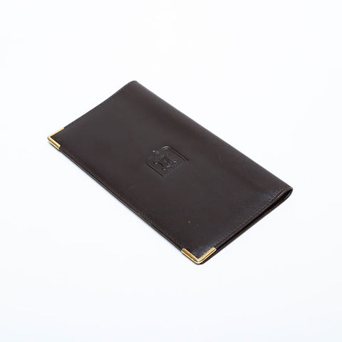 塞琳皮革双角钱包，带徽标钱包黑色WS22205