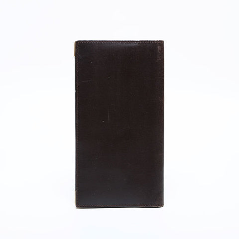 CELINE Leather Bifold Wallet with Logo Purse black WS22205