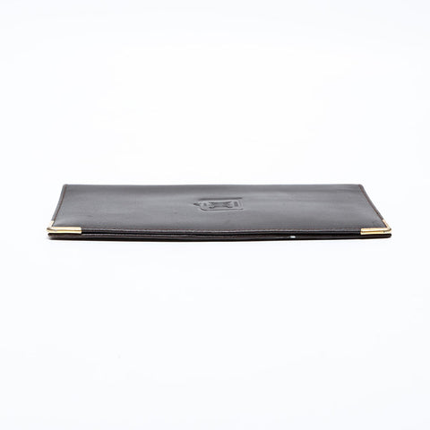 塞琳皮革双角钱包，带徽标钱包黑色WS22205