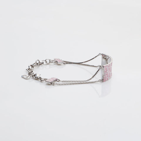 Christian Dior Trotter plate bracelet Silver WS22207
