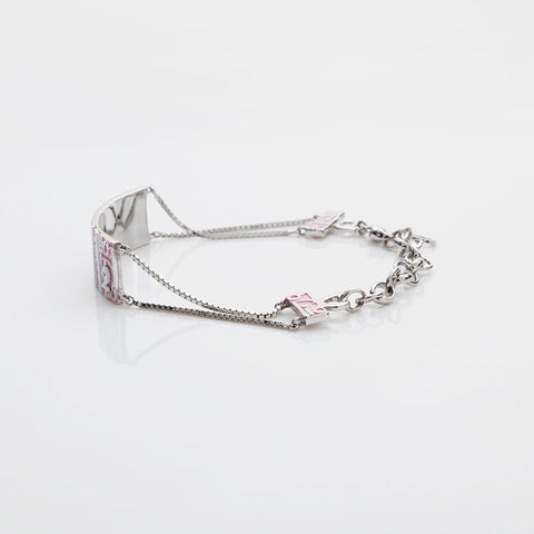 Christian Dior Trotter plate bracelet Silver WS22207