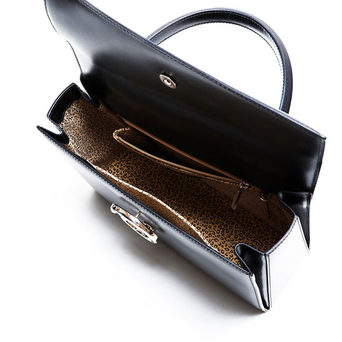 極美品 カルティエ CARTIER レザー パンテール ハンドバッグ ブラック WS22211