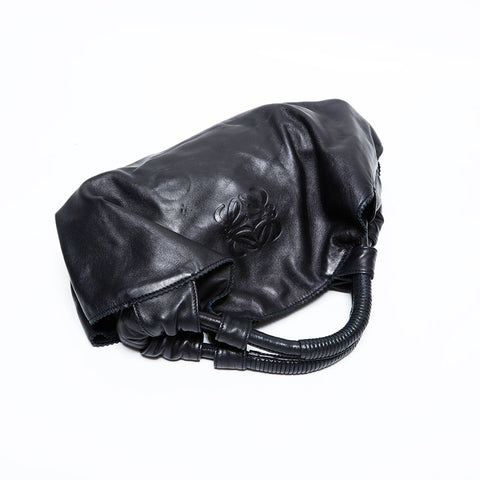 ロエベ LOEWE レザー アナグラム ナッパ アイレ ハンドバッグ ブラック WS22213