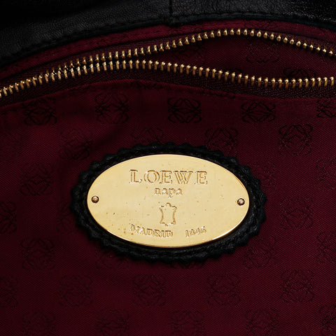 ロエベ LOEWE レザー アナグラム ナッパ アイレ ハンドバッグ ブラック WS22213