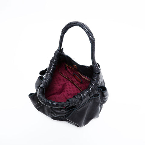ロエベ LOEWE レザー アナグラム ナッパ アイレ ハンドバッグ ブラック WS22213
