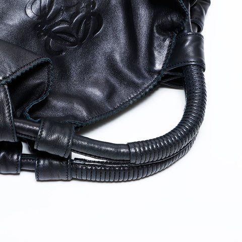 ロエベ LOEWE レザー アナグラム ナッパ アイレ ハンドバッグ ブラック WS22213