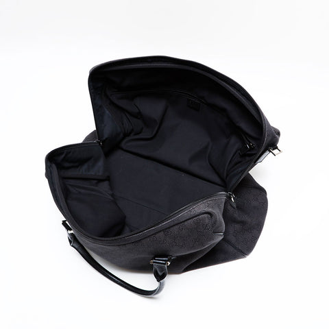 極美品 グッチ GUCCI GGキャンバス 2way ボストンバッグ ブラック WS22215