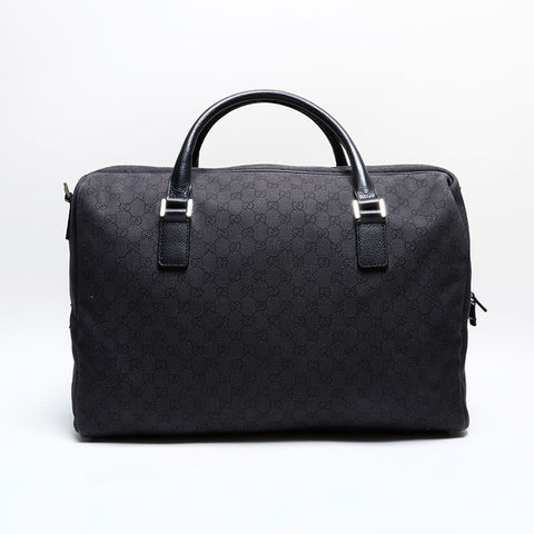 極美品 グッチ GUCCI GGキャンバス 2way ボストンバッグ ブラック WS22215