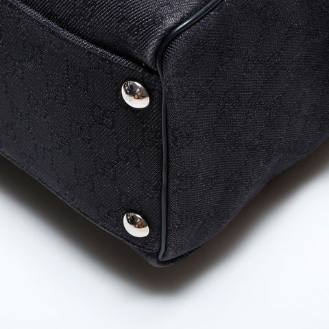 極美品 グッチ GUCCI GGキャンバス 2way ボストンバッグ ブラック WS22215