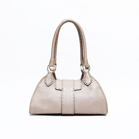 フェンディ FENDI レザー セレリア ショルダーバッグ ゴールド WS22217