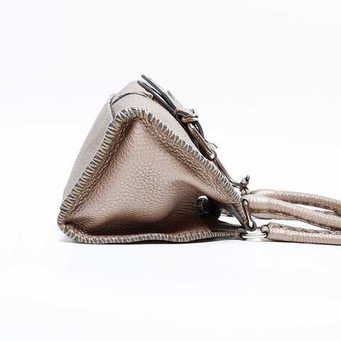 FENDI Leather Selleria Shoulder Bag gold WS22217