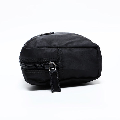 極美品 プラダ PRADA ナイロン トライアングル ロゴ ポーチ ブラック WS22220